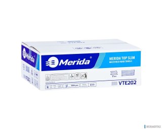 Ręczniki składane ZZ 3000 listków, 25pacz., białe, MERIDA TOP SLIM VTE202