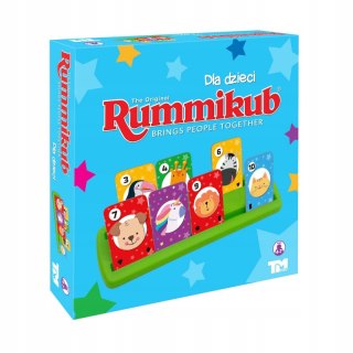 Rummikub gra wersja dla dzieci niebieska