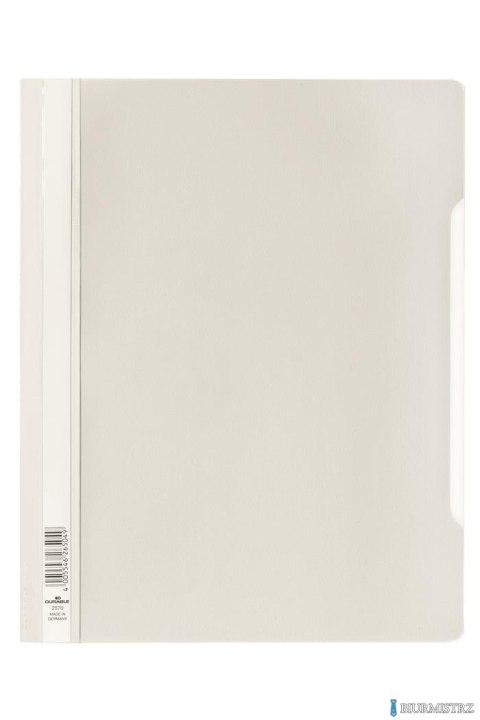 Skoroszyt twardy A4 z przezroczystą okładką, standardowy z PVC, biały, 257002 DURABLE