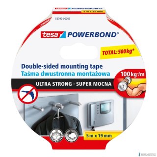 Taśma dwustronna piankowa TESA POWERBOND ULTRA STRONG 5m x 19mm 55792-00003-01