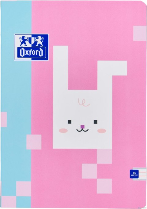Zeszyt Oxford ZOO Blocks A5, 16k, linia podwójna kolorowa, 400208008