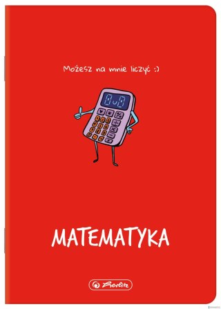 Zeszyt eco PP, A5, 60k, kratka, czerwony, matematyka, 400197975 HERLITZ