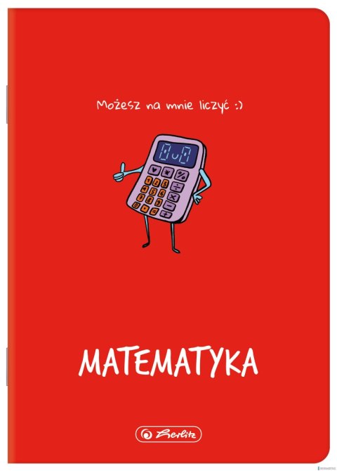 Zeszyt eco PP, A5, 60k, kratka, czerwony, matematyka, 400197975 HERLITZ