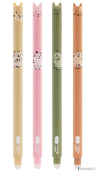 Długopis wymazywalny, Warm Kitty , 0.5mm, niebieski, Happy Color, HA 4120 01WK-3