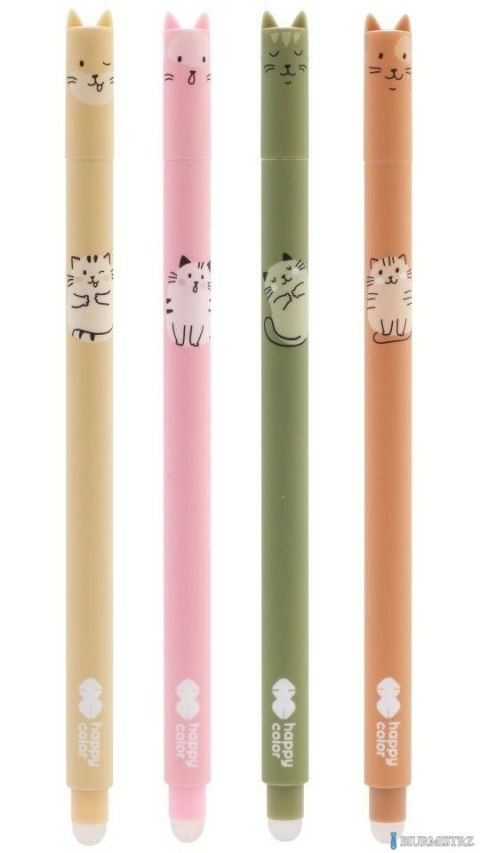 Długopis wymazywalny, Warm Kitty , 0.5mm, niebieski, Happy Color, HA 4120 01WK-3