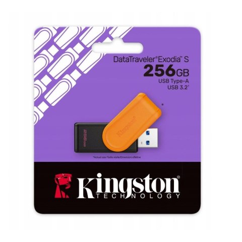 Kingston pamięć DataTraveler Exodia S | USB 3.2 | 256GB | czarny-turkusowy