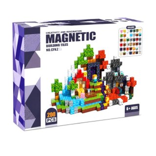 Klocki konstrukcyjne magnetyczne sześciany 2 cm Mój Świat 200 elementów