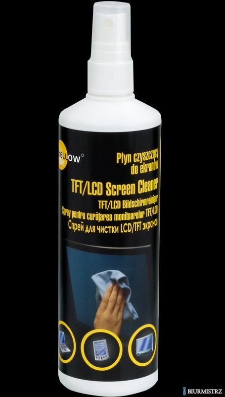 Płyn czyszczący do ekranów 250 ml, ściereczka z mikrofibry 40 x 40 cm YELLOW ONE 125-1033