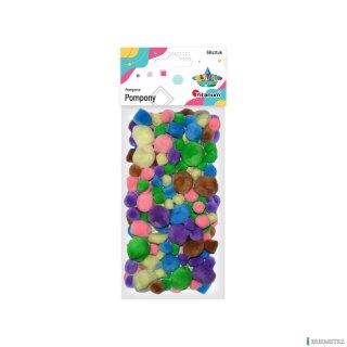 Pompon mix pastel 68 sztuk 282918 TITANUM