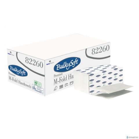 Ręcznik papierowy BulkySoft Premium M-Fold ULTRA 3w. biały, celuloza, 2500 szt./kart. 82260