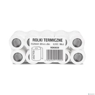 Rolki termiczne DOTTS 57mm x 6m (10szt) BPA FREE