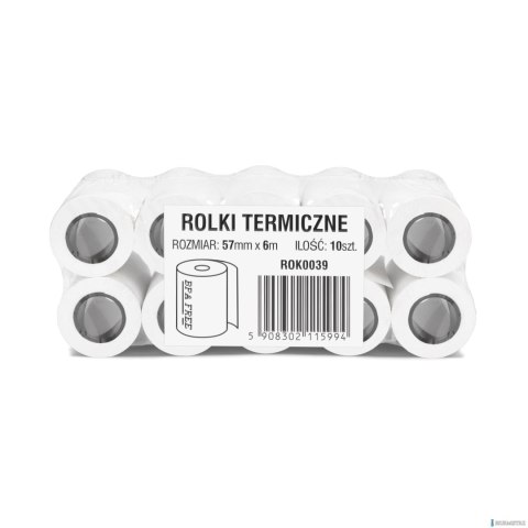 Rolki termiczne DOTTS 57mm x 6m (10szt) BPA FREE