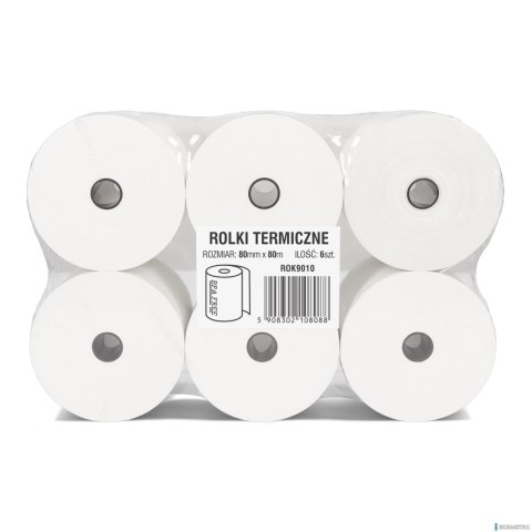 Rolki termiczne DOTTS 80mm x 80m (6szt) BPA FREE