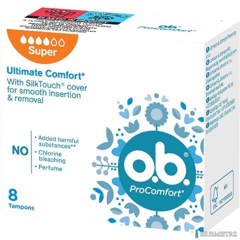 Tampony OB Procomfort Super, 8 szt. 34565
