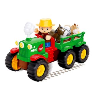 Traktor Farmer z przyczepą i zwierzątkami światło dźwięki
